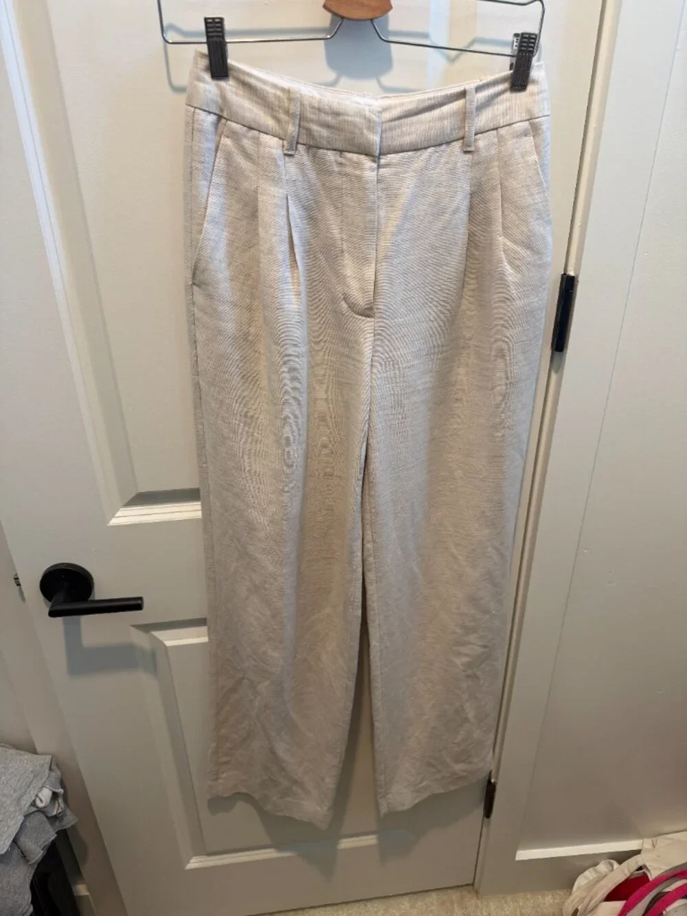 Aritzia Linen Effortless Pant - natural ecru